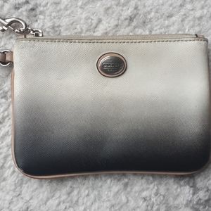 Coach wristlet ombre black white